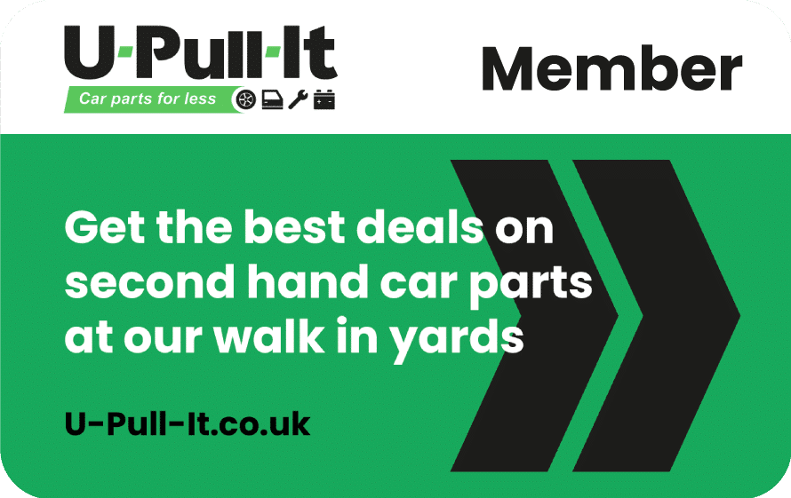 Green U-Pull-It Member Card with details on how to get the best deal for car parts