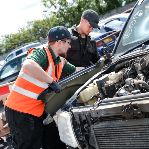 Pulling parts at U-Pull-It