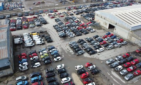 Yorkshire car breaker's yard.